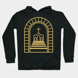 Staircase in the arch leading to the cross of Christ. Hoodie